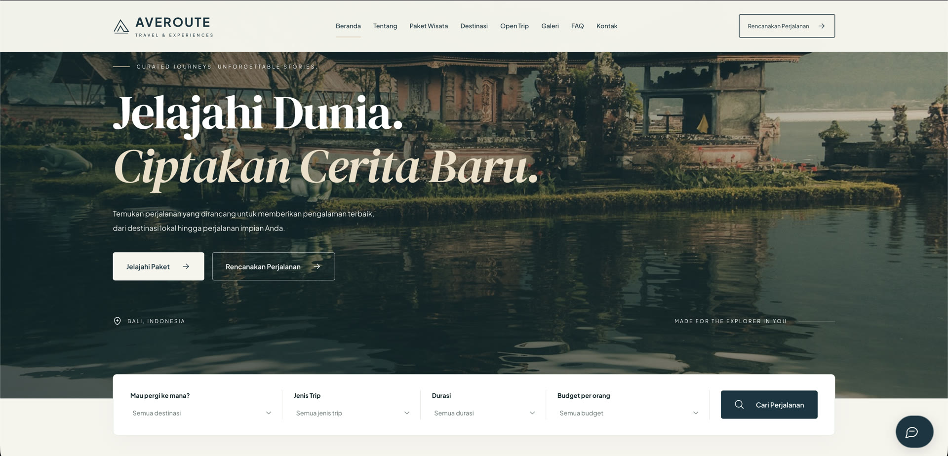 Dokumentasi project AVEROUTE TRAVEL